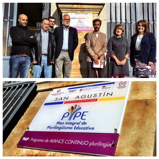 Reconocimiento al Colegio San Agustín como centro educativo plurilingüe.